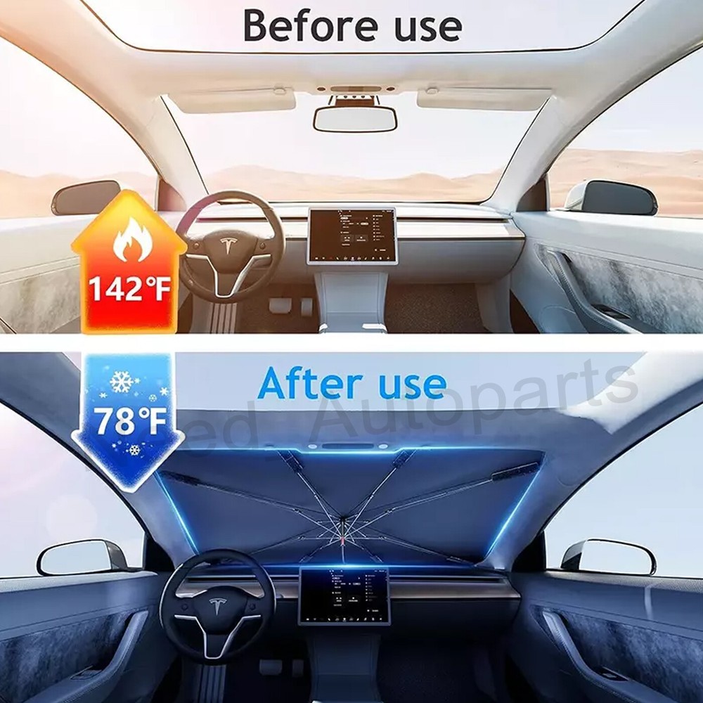 Car Windshield Sun Shade Umbrella Front Window Cover Visor Foldable UV Block