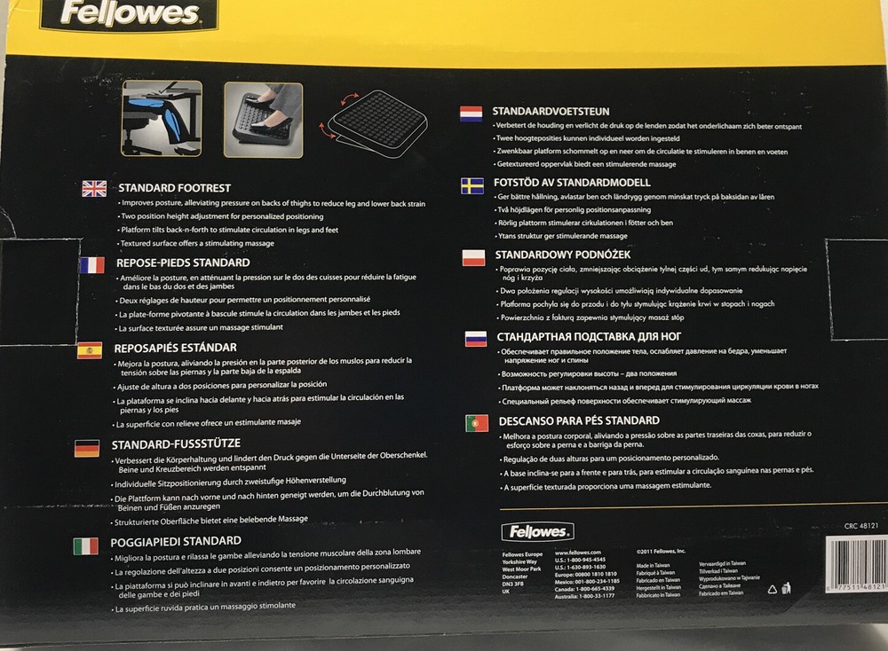 Fellowes Standsrd Footrest model CRC48121