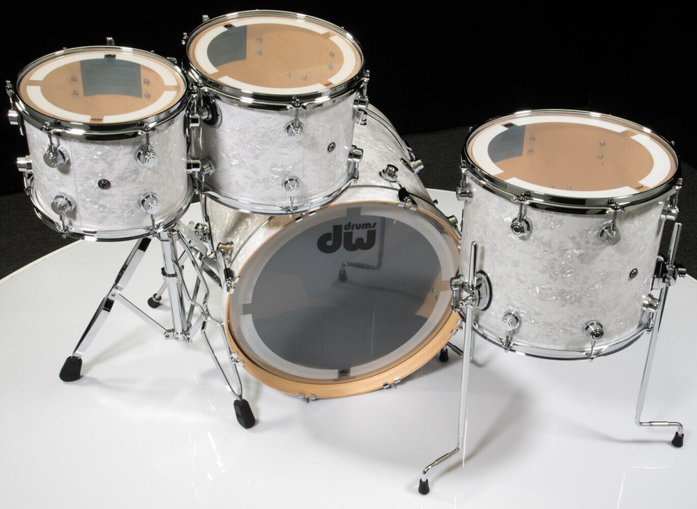 DW Performance 4pc Drum Kit White Marine 10/12/14/20