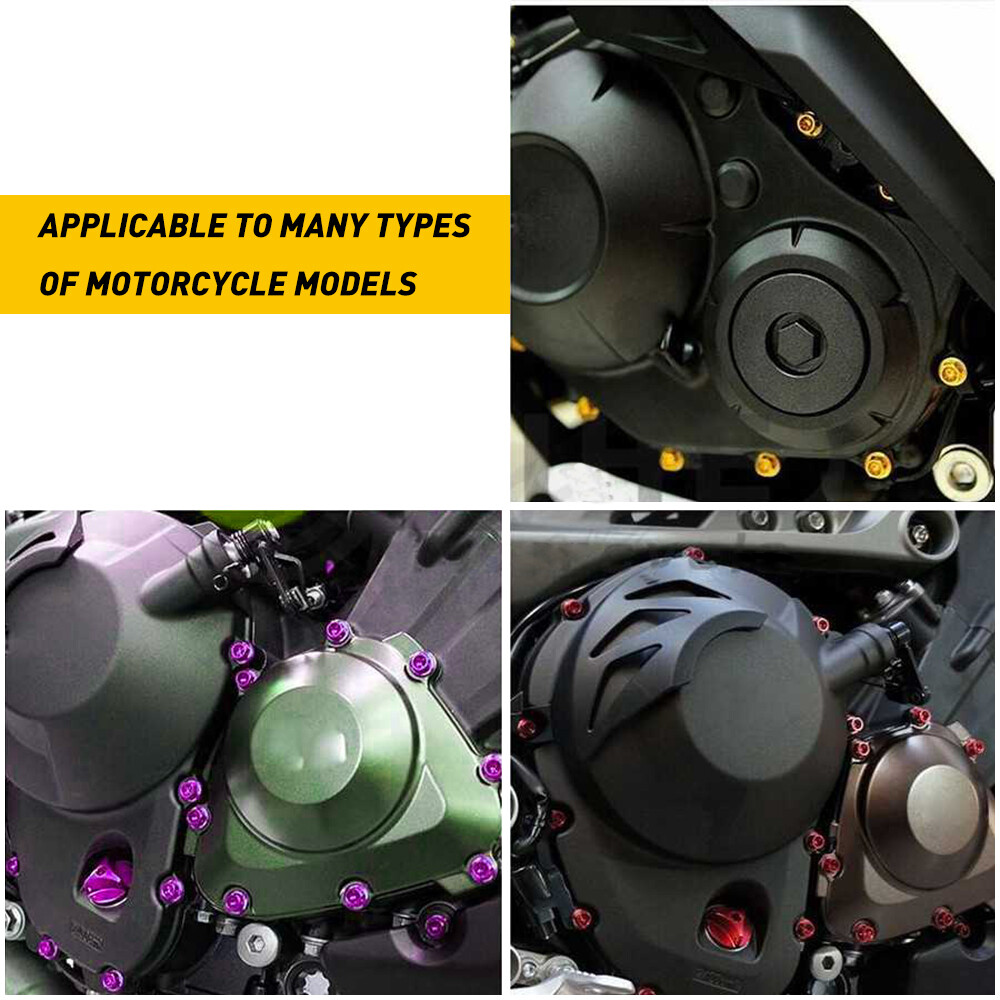 195pcs Motorcycle Complete Fairing Bolts Kit Bodywork Screws Nuts Set M5 M6