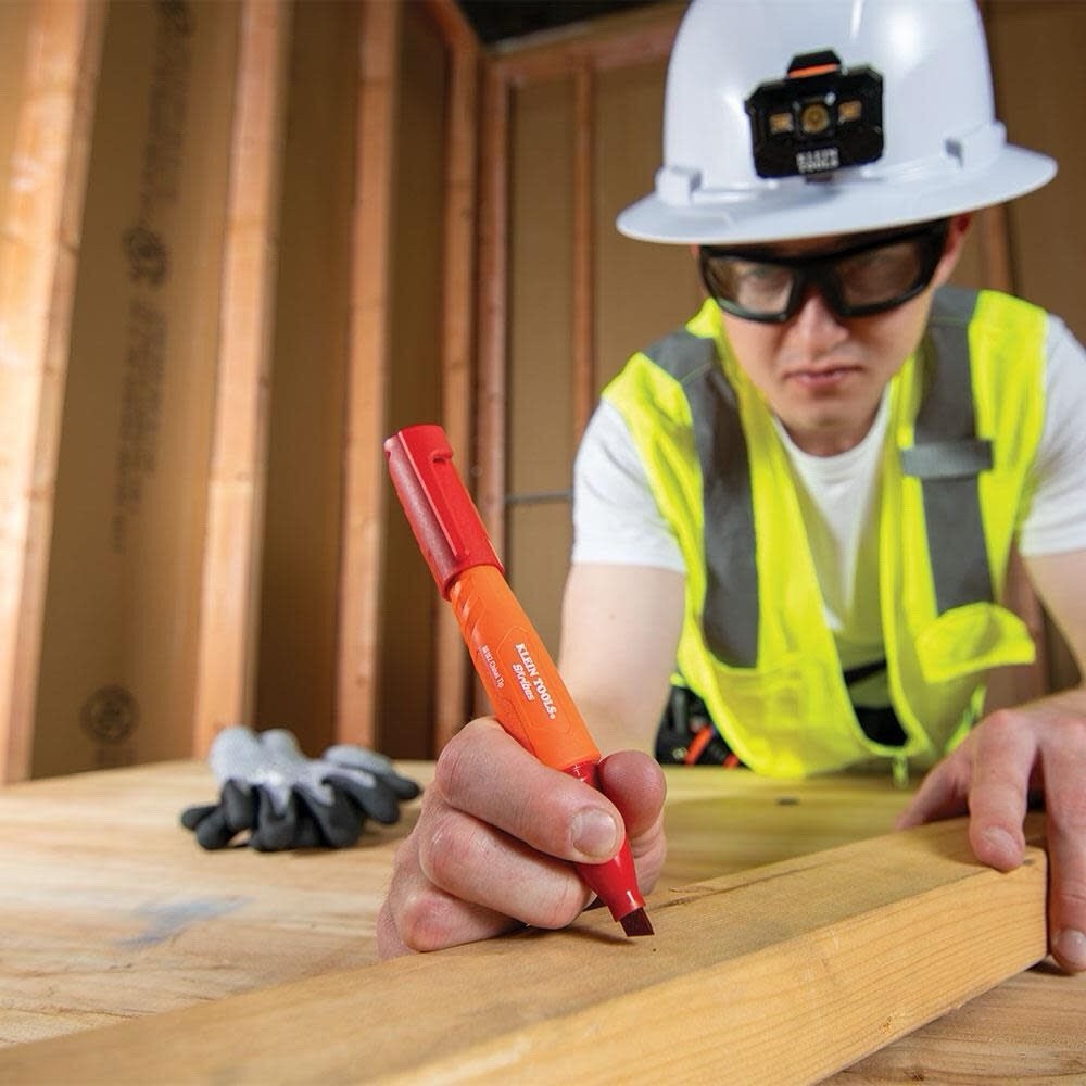 Klein Tools 861923 Skribes™ Chisel Tip Permanent Markers, Multi-Color, 3-Pack