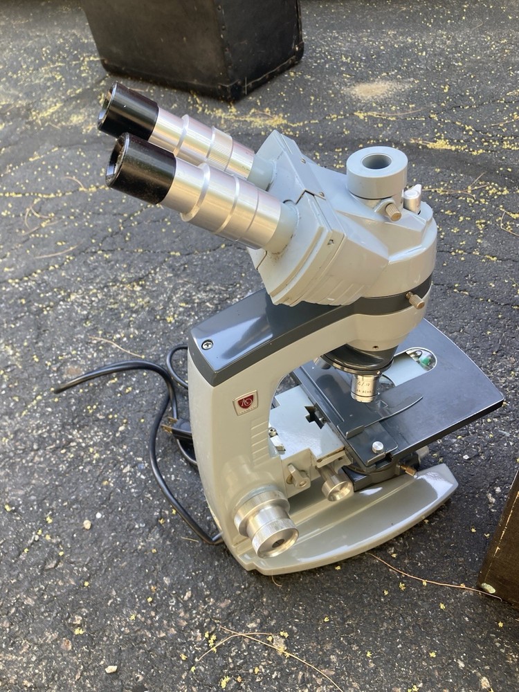 American Optical binocular compound Microscope with Power Cord And LENSE