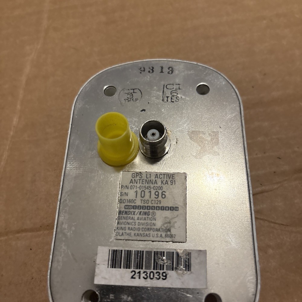 Bendix King KA 91 GPS L1 ACTIVE Antenna 071-01545-0200 Untested