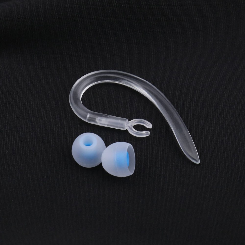 eMagTech 5Pcs Silicone Headset Clip Hook Replacement Bluetooth large, white