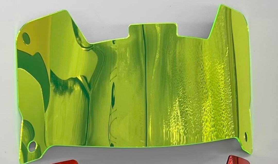 MIRRORED Full Size Football Helmet Visors Comes With Set of Clips DISPLAY ONLY