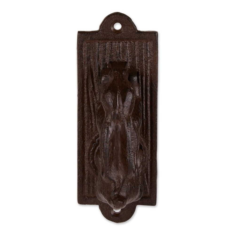 RABBIT CAST IRON DOOR KNOCKER - 5 3/4" HIGH - IRON