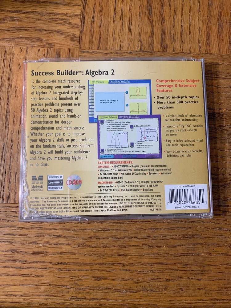 Success Builder Algebra 2 PC Cd