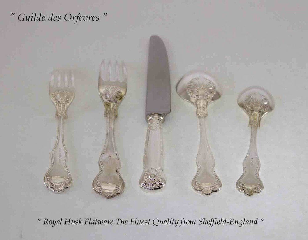 Finest Silver Plated 5 Pc Place-Setting, Royal-Husk