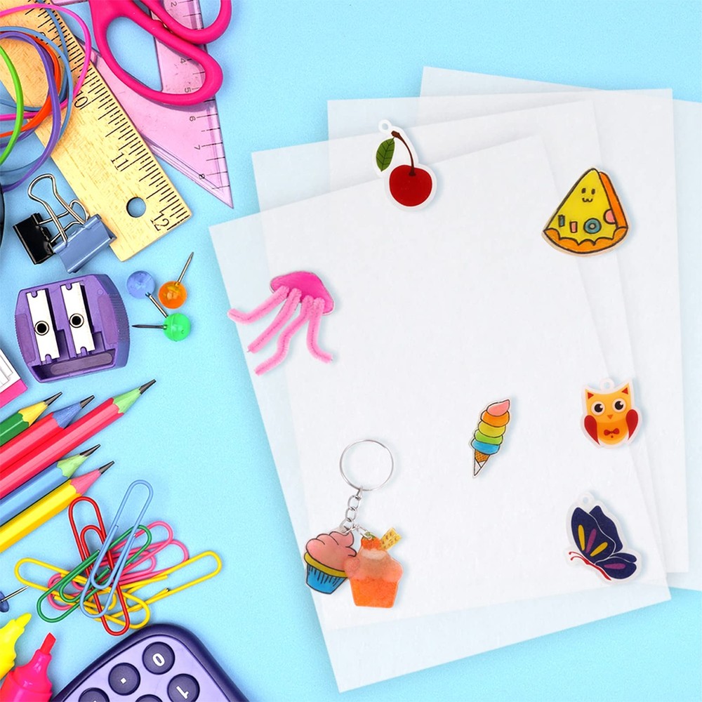 6 Pieces Shrink Paper Sheets Printable Shrink Dink Sheets for Creating Craft ...