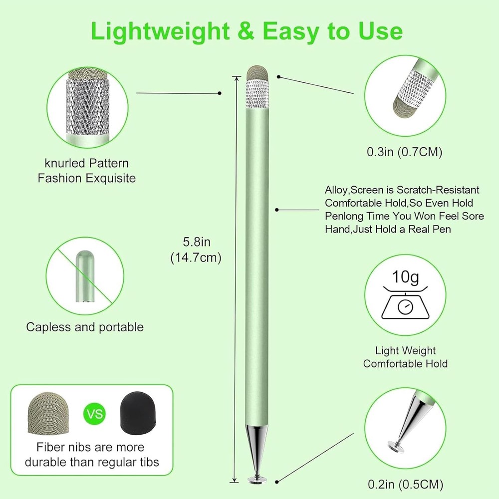 3-Pack Touchscreen Stylus Pens for iPhone, iPad, Android High Sensitivity