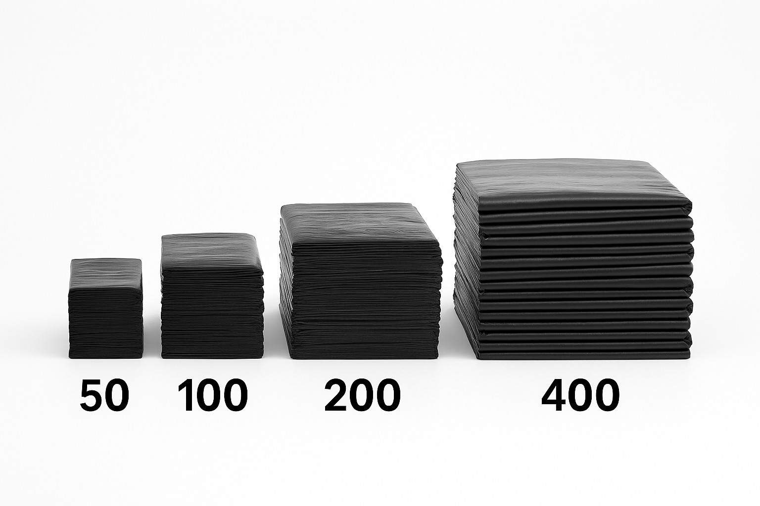 Black Jumbo T-Shirt Bags 17x8x29 0.71 Mil Heavy Duty Grocery Carryout Bags Bulk