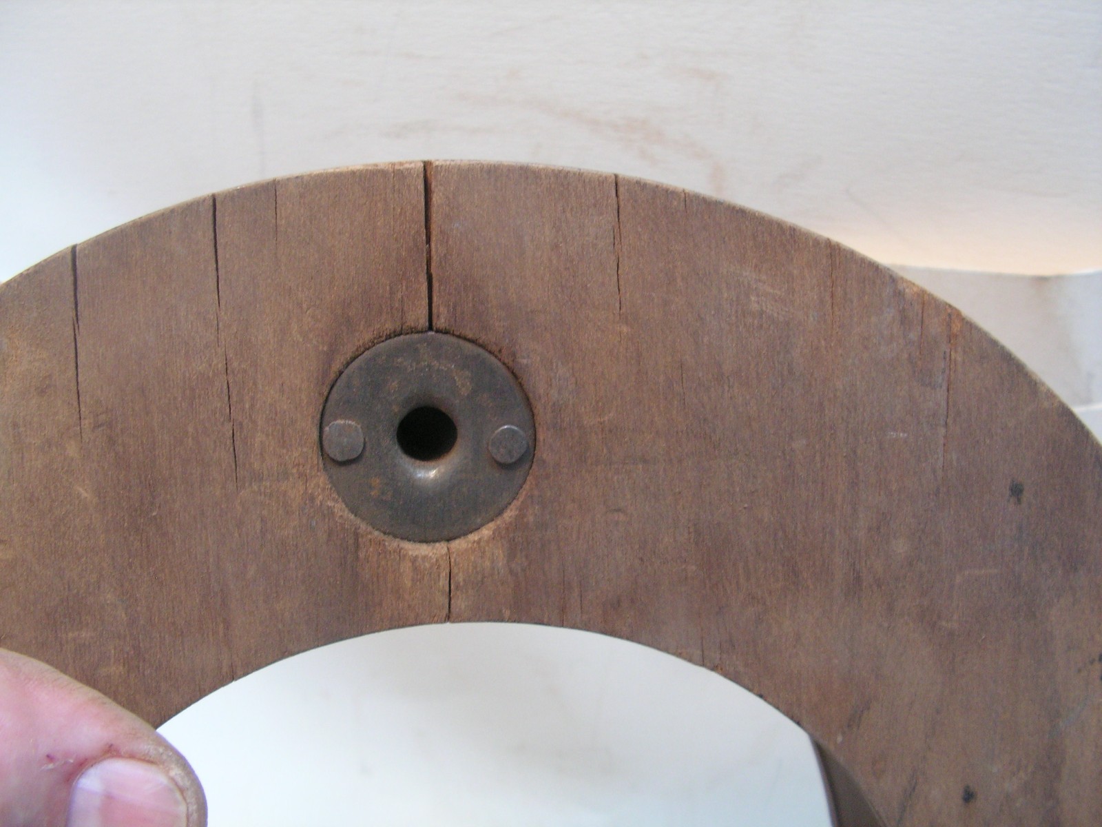 Antique Wooden Block Hat Brim Mold Millinery Form 32 6 3/4 2 5/8? 11" 12 5/8"