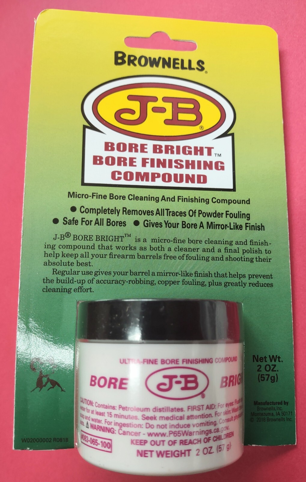 J-B Bore Bright Bore Finishing Compound Years of Use by Competitors and Hunters
