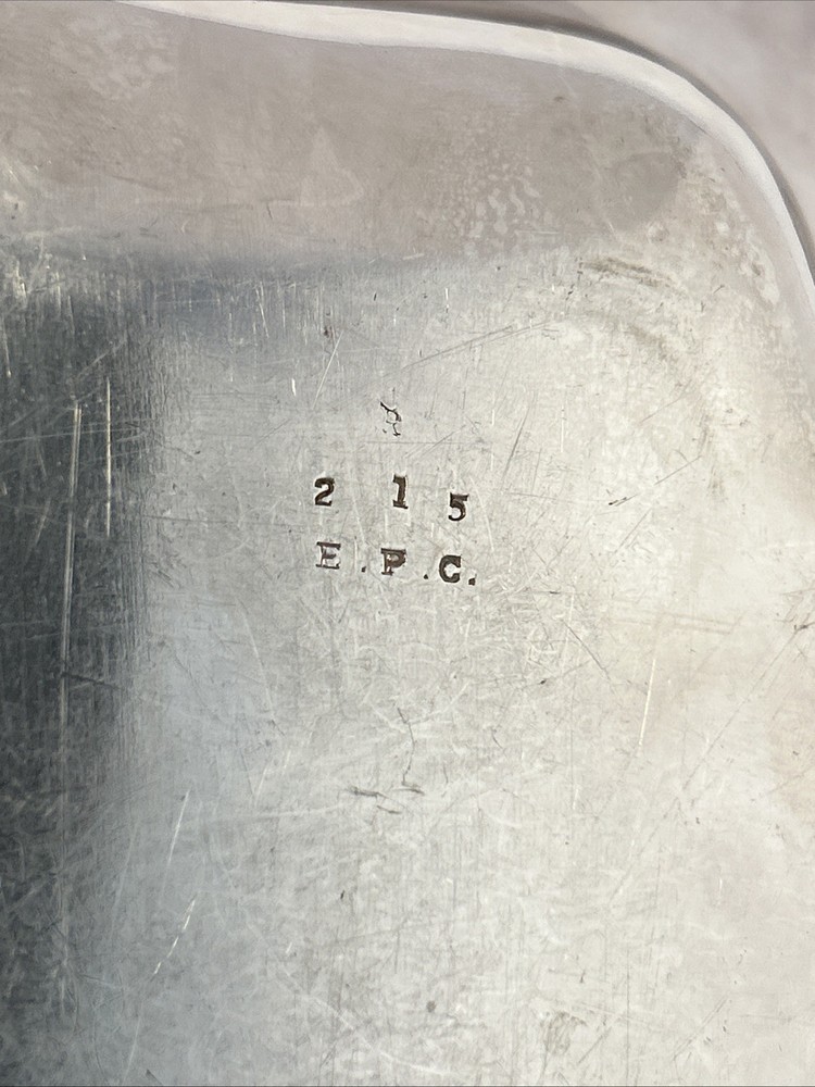 Electroplated Silver on Copper Rectangular Serving Tray Rococo Revival W&SB