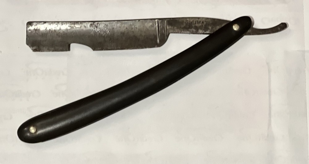 Shumate’s Dollar Razor-chip In blade/handle excellent