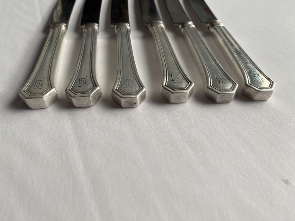 Reed & Barton 6 Dinner Knives Silverplate Flatware