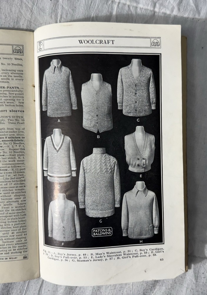 Woolcraft, A Practical Guide To Knitting & Crochet, Circa 1930