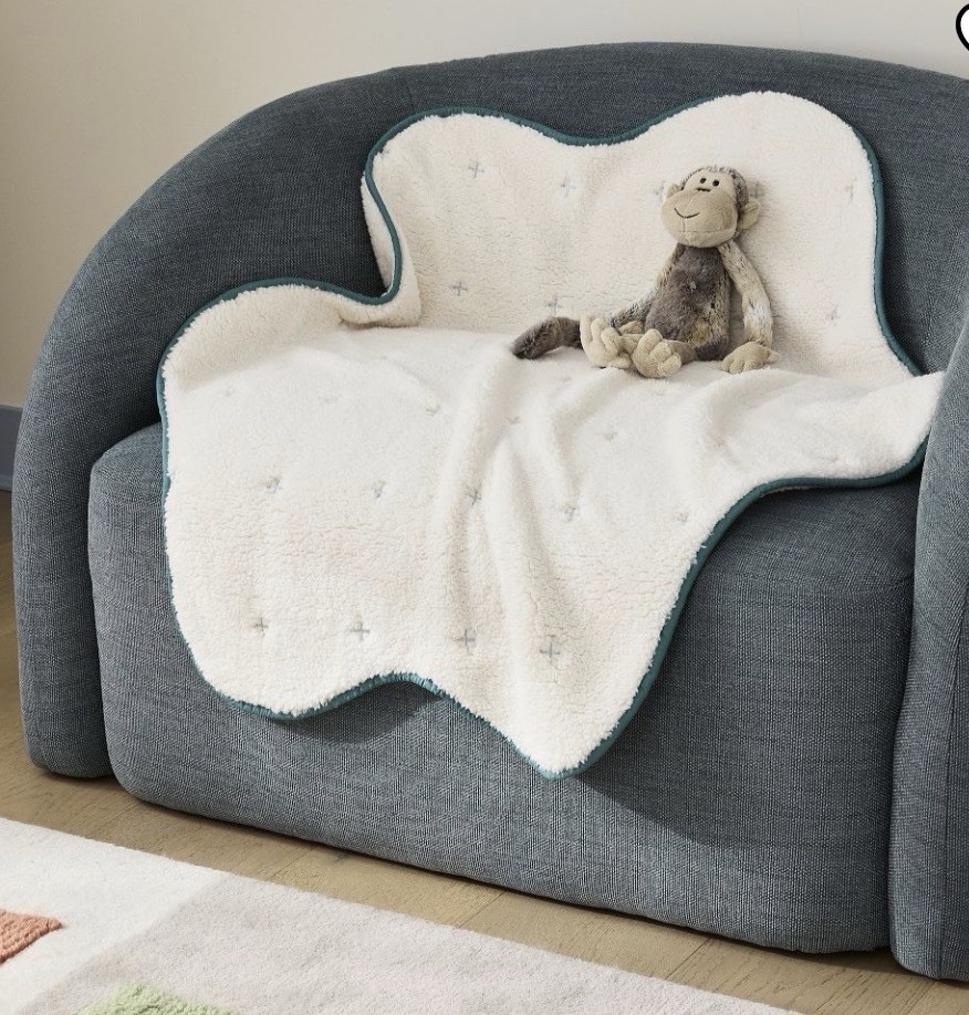 West Elm Eva Chen Shearling Splatter Blanket