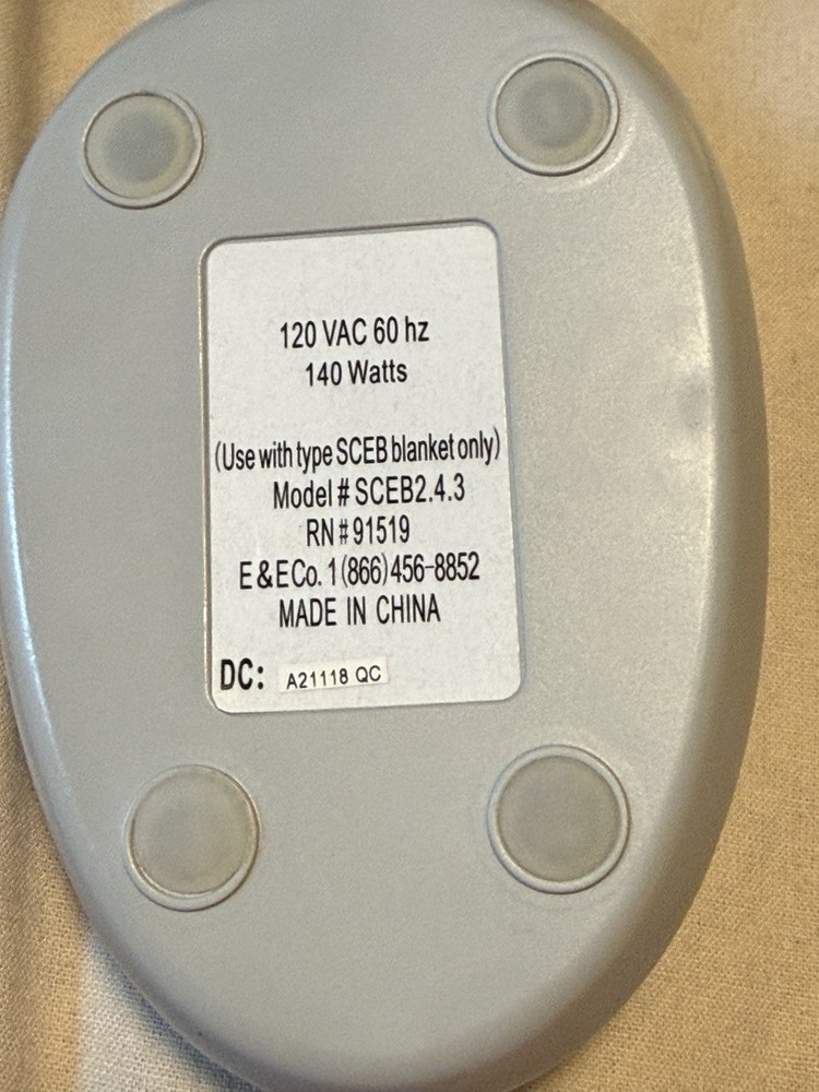 Beautyrest Heated Blanket Controller Replacement SCEB2.4.3 Untested