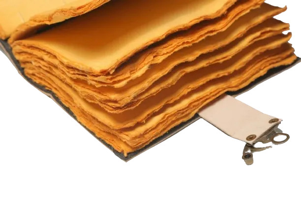 Handcrafted leather journalCotton pages