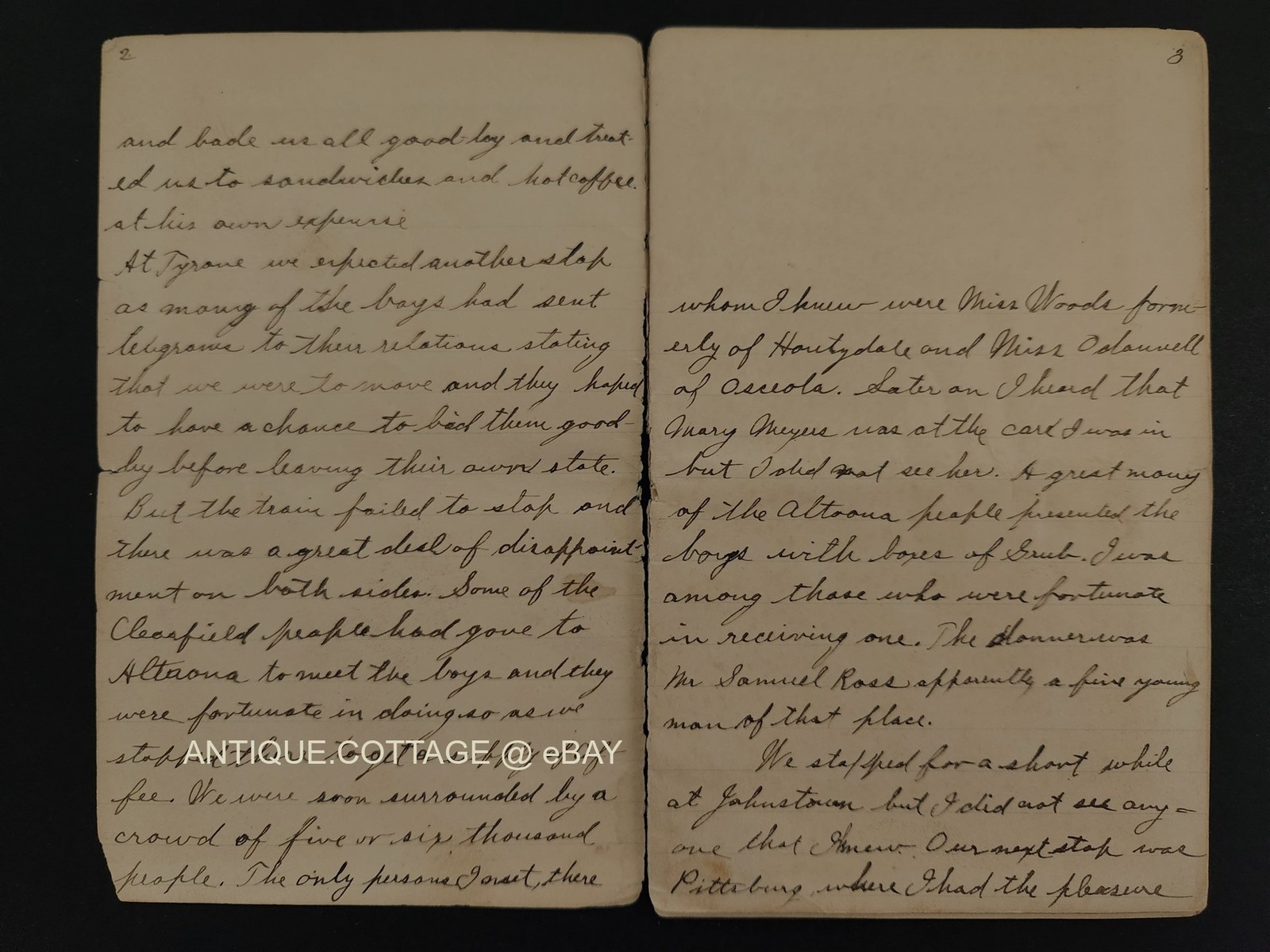 1898 antique DIARY SPANISH AMERICAN WAR soldier 20 pages military