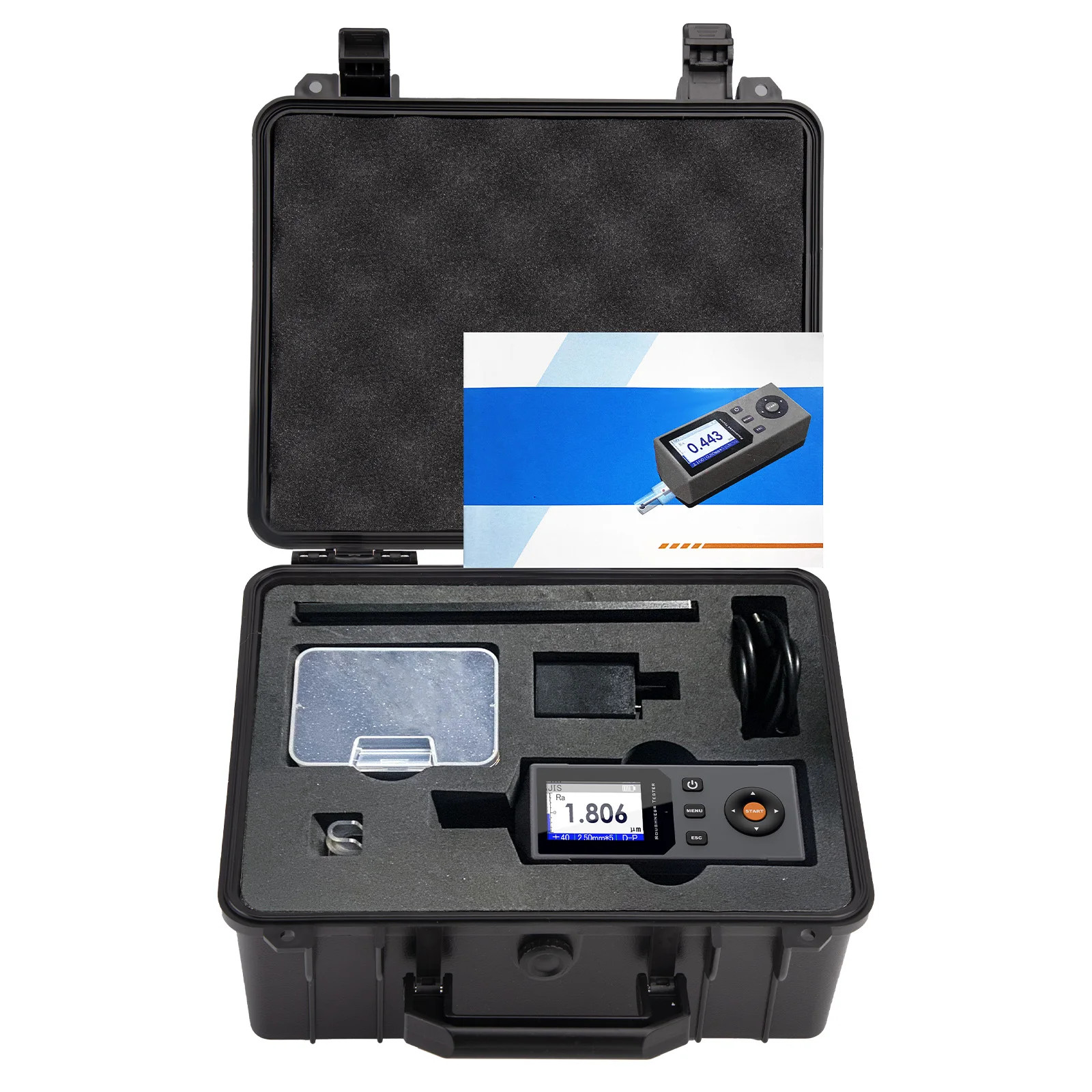 Surface Roughness Tester 0.001μm Ra Rz Rq & 12+ Parameters High Precision