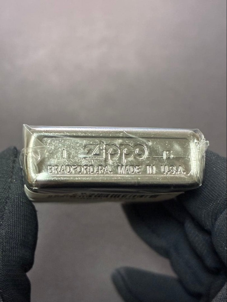 Zippo Jim Beam Bourbon Silver Dust One Sided Processing Lighter Regular Japan