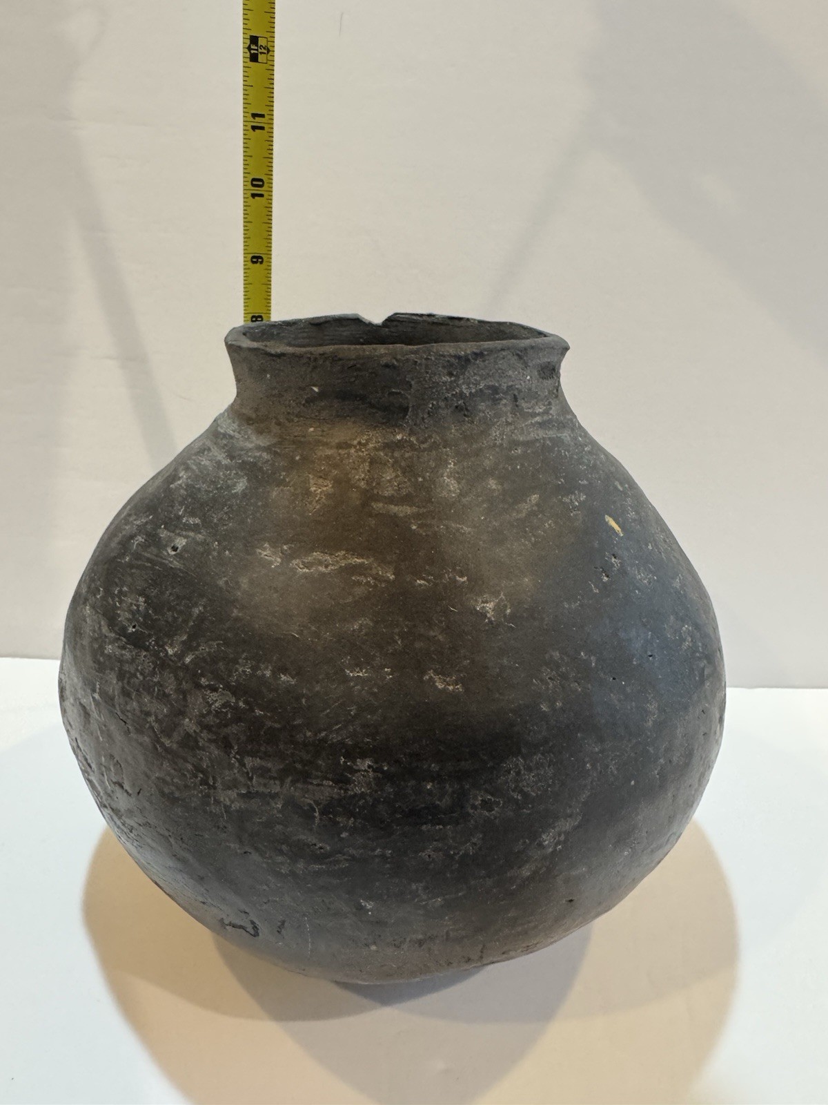 Historic Native American Olla Mississippian Era Clay Pottery Jug Primitive 10 in