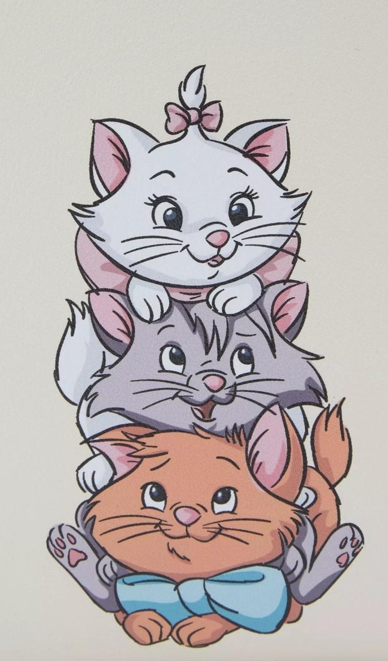 NEW! Loungefly Disney Cats Floral Mini Backpack w/ Aristocats Figaro & Oliver