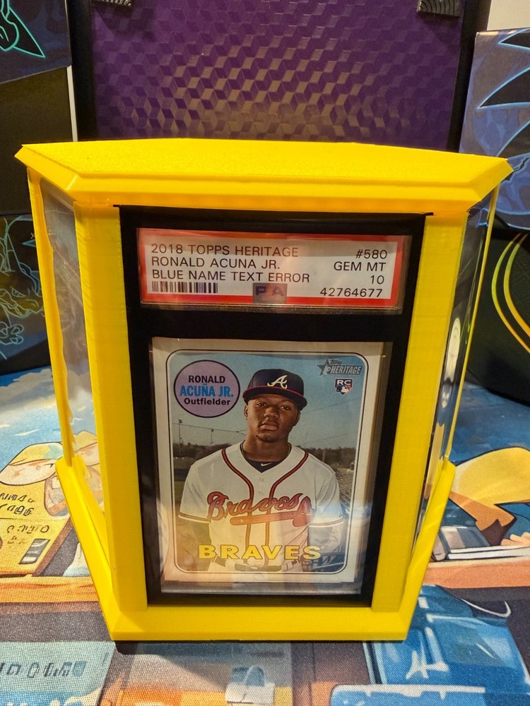 Rotating STACKABLE Card Display - PSA rotating hexagon