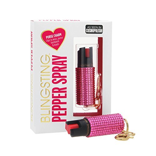 Replaceable Pepper Spray Purse Charm Clip (Pink) 1/2 Oz