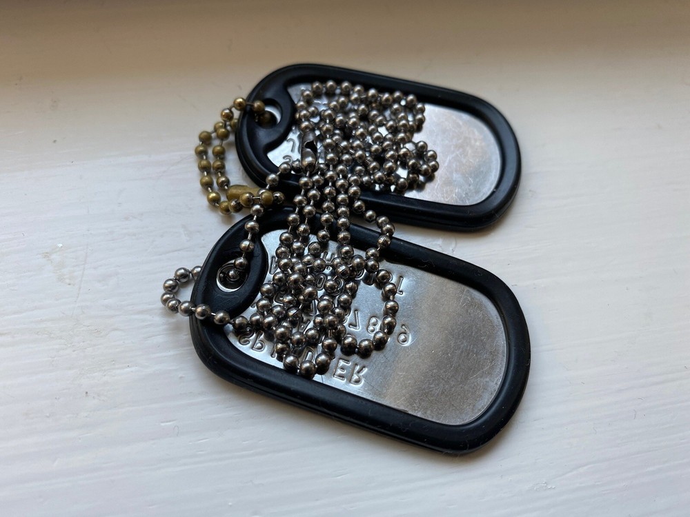 2x New Dog Tag Noise Silencers Military Black Silicone Rubber Material 1 Set Inc