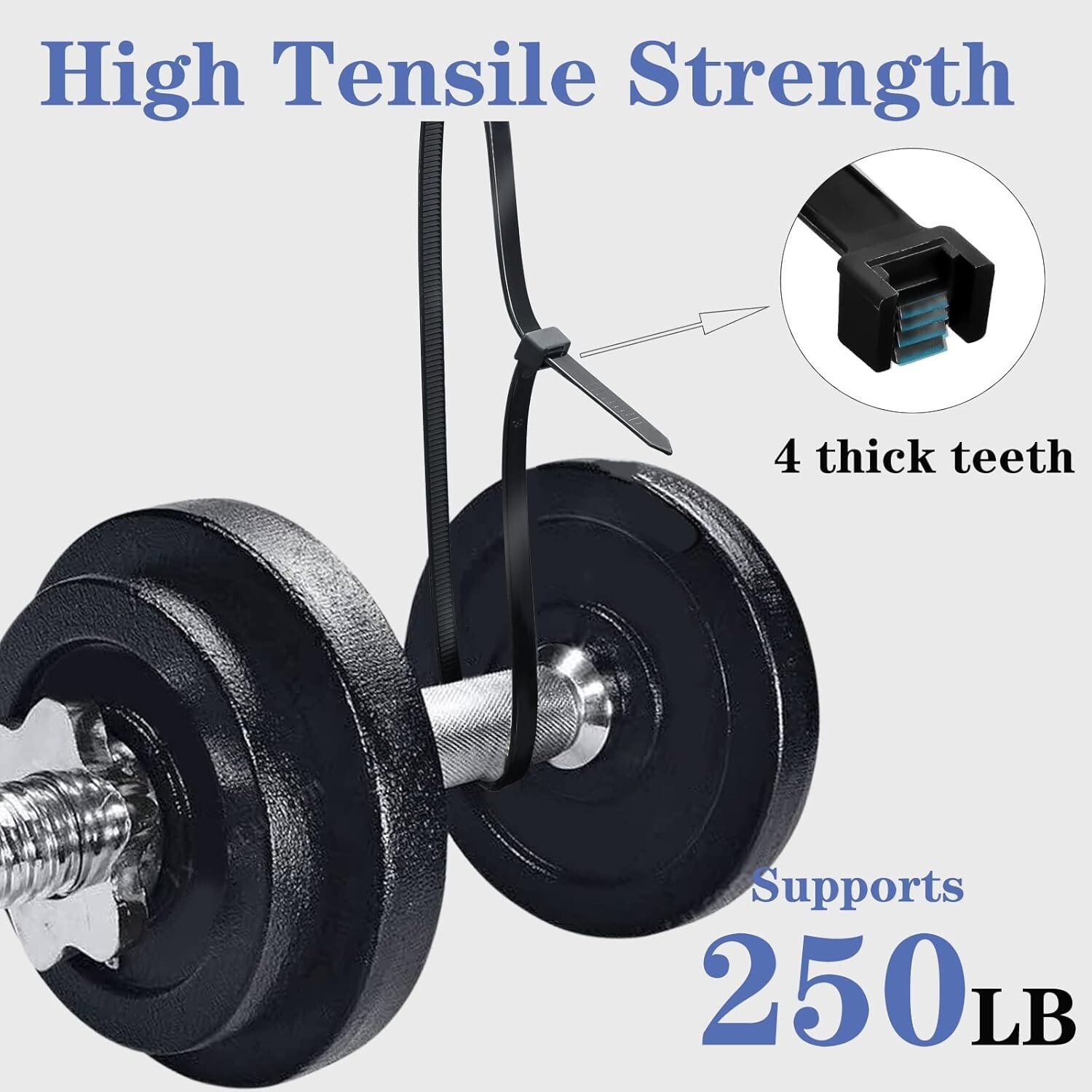 Long Zip Ties 24 inch Extra Wide Large Zip Ties Heavy Duty with 250 lbs Long