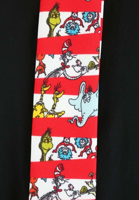 Dr. Seuss Characters & Stripes Necktie