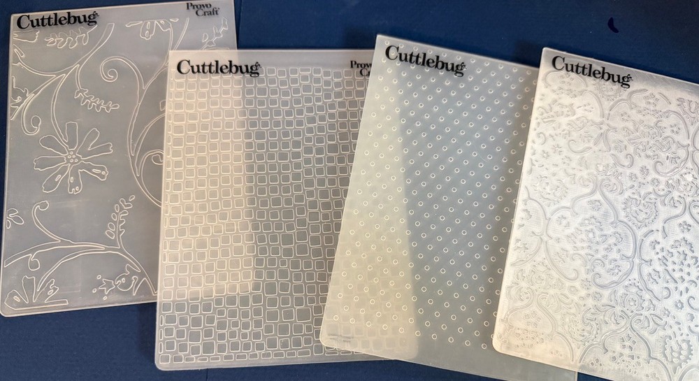 13 - Vintage Cuttlebug Provo Craft Embossing Folders A2 group 2