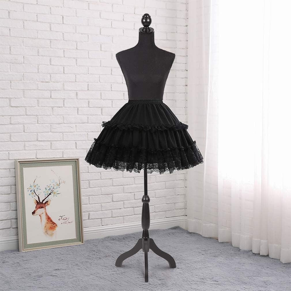 Female Mannequin Torso Dress Form Manikin Body with Wooden Tripod Base Stand
