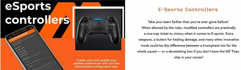 ModdedZone BLACK/BLACK Smart Rapid Fire Custom Modded Controller for PS5 FPS