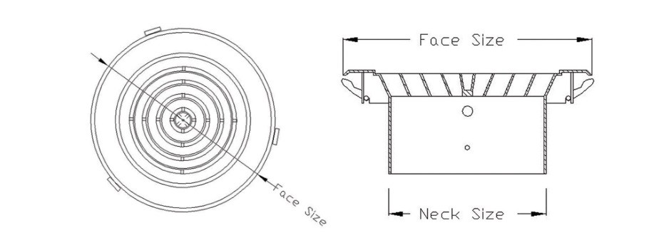 Air Conditioning Round Swirl Diffusers FK-0 150mm