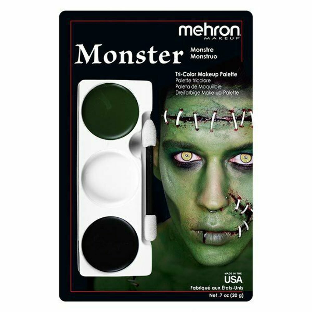 Mehron Tri-Color Character Palettes For SFX/Halloween/Cosplay, Various Styles