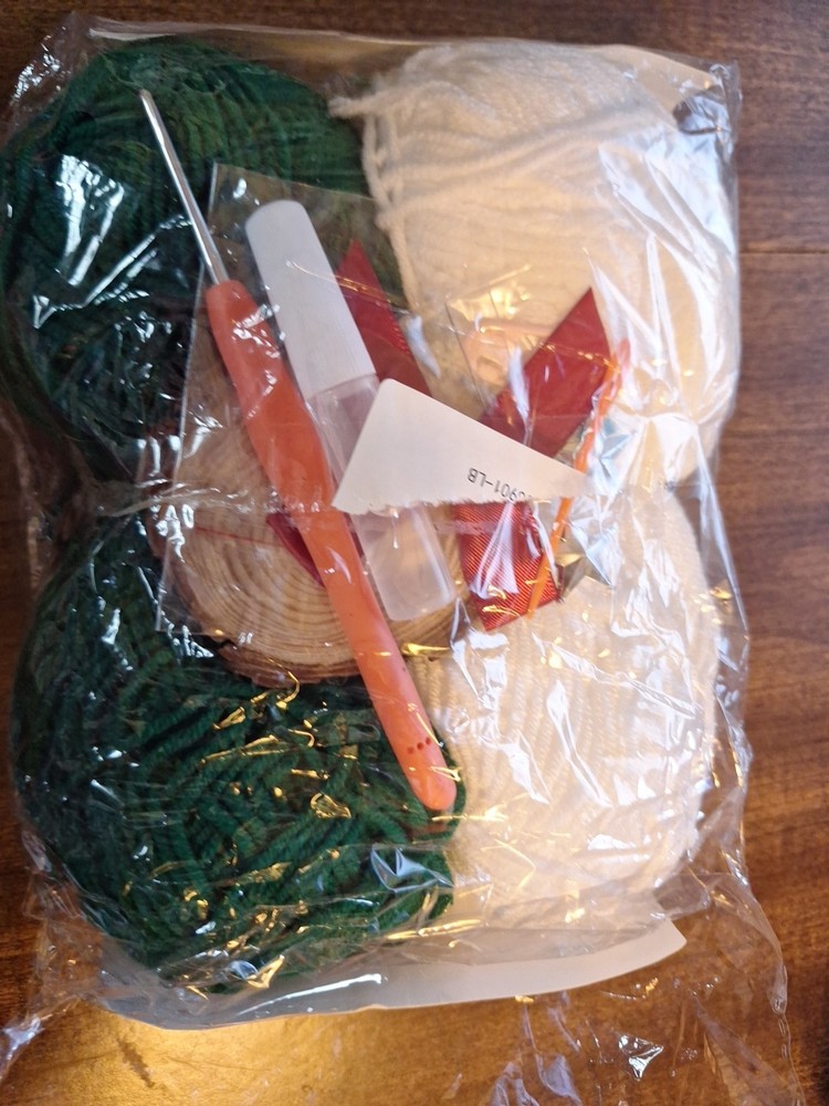 DIY Crochet Christmas Tree Kit Include Yarn Hook Pearls And Pattern