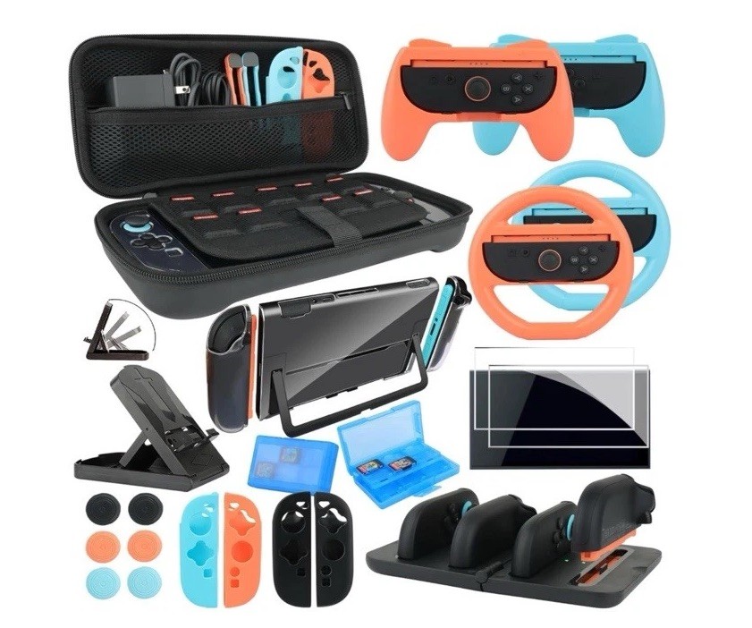 23 In 1 Nintendo Switch 2 - Accessories Kit Set Bundle With Case Charger