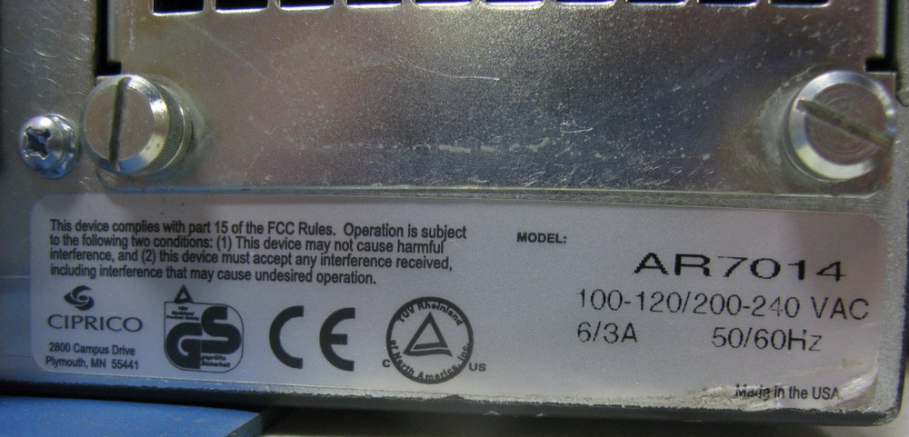 CIPRICO RUGGEDIZED 7000 DISK ARRAY AR7014