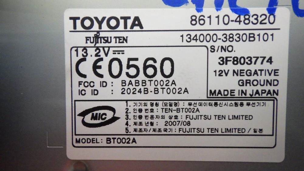 08 LEXUS RX350 Info Screen 8611048320