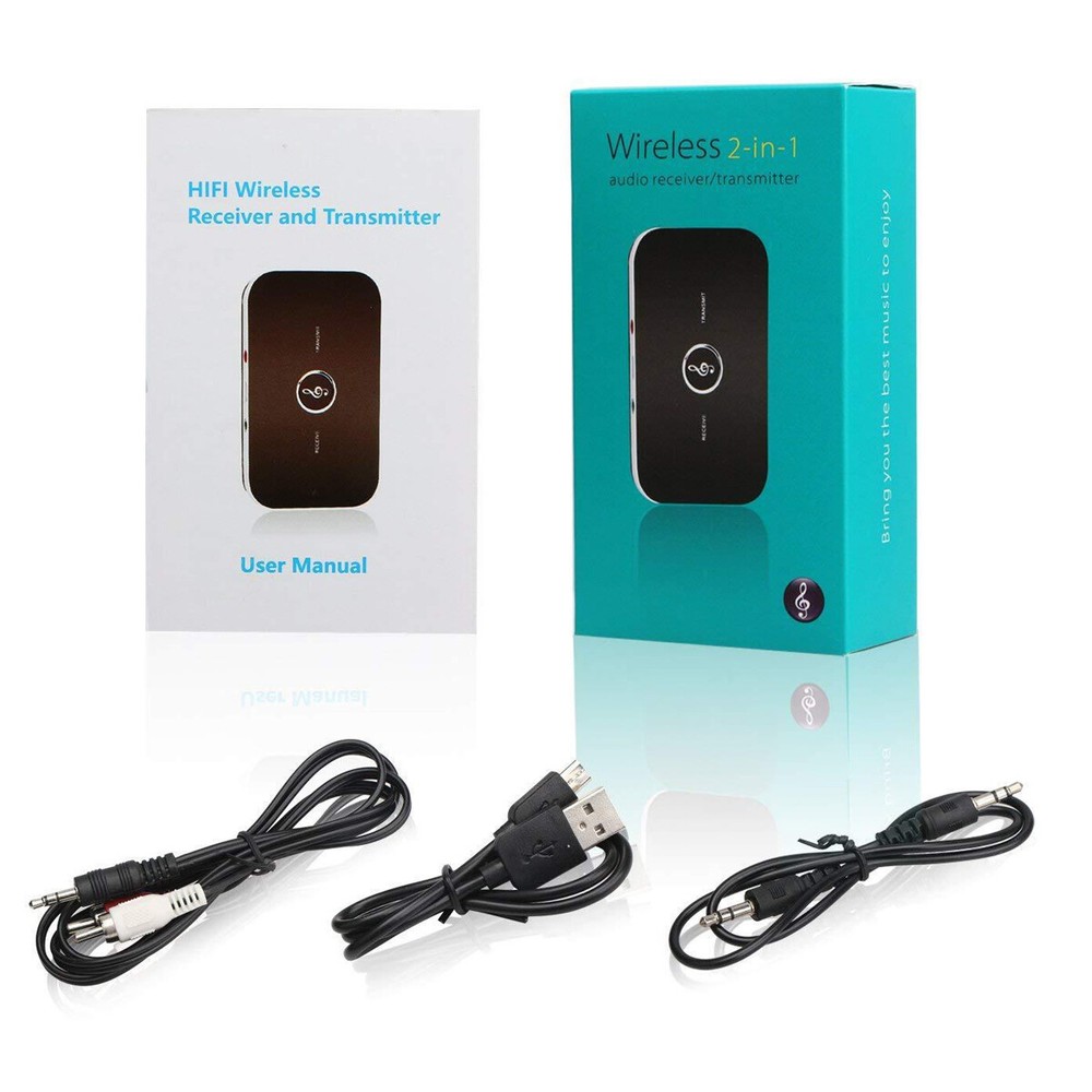 Bluetooth Receiver & Transmitter Wireless RCA to 3.5mm Aux Audio Adapter