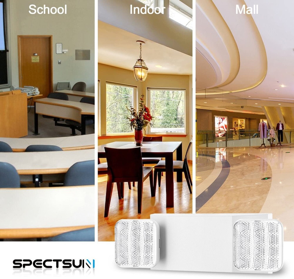 UL Listed 12 Pack White Emergency Exit Lighting with Battery Backup for Busniess