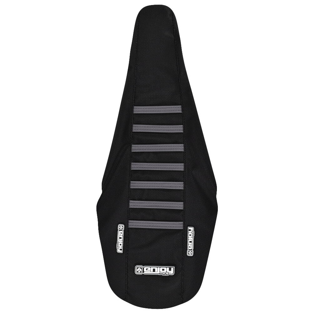 2002-2014 Yamaha YZ 125/250 Seat Cover By Enjoy MFG ALL BLACK GREY RIBS #67
