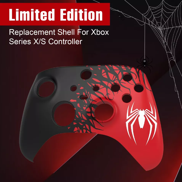 2 x Replacement Front Shells for Xbox Series X/S Controller Spider-Man 2 Element