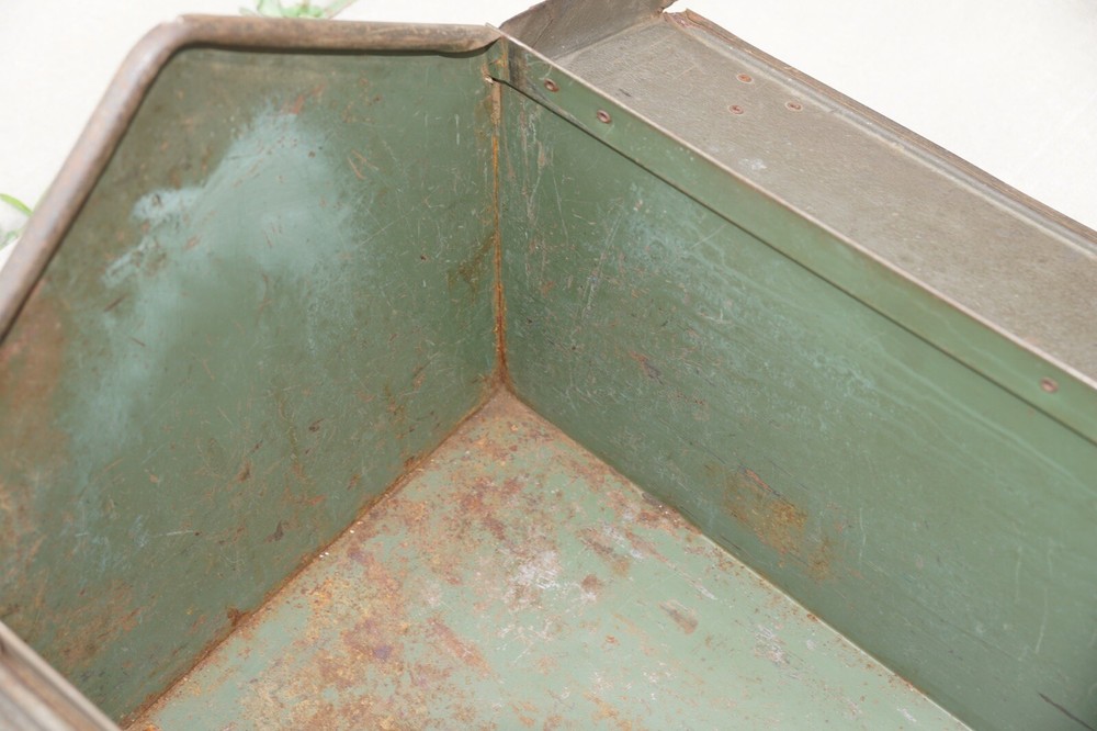 Vintage Duplex GREEN Metal Tool Box Handle Insert