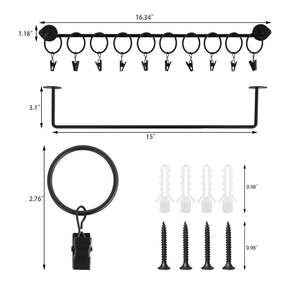 Viklluyr Hat Rack for Baseball Cap Storage with 20 Hooks - 2-Pack, Black