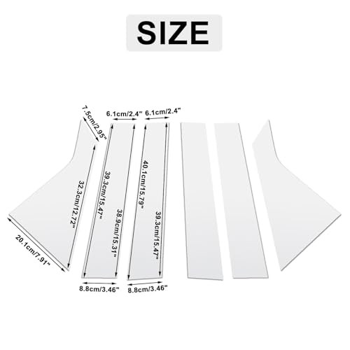 Pillar Posts Door Window Trim 6pcs Compatible with Chevy Impala Chrome Silver